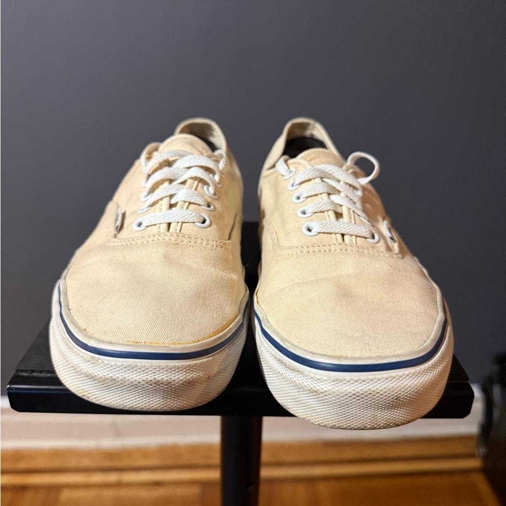 Vans Authentic Canvas Low Tops – Cream White, Men’s Size 10.5